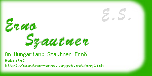 erno szautner business card