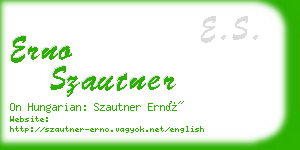 erno szautner business card